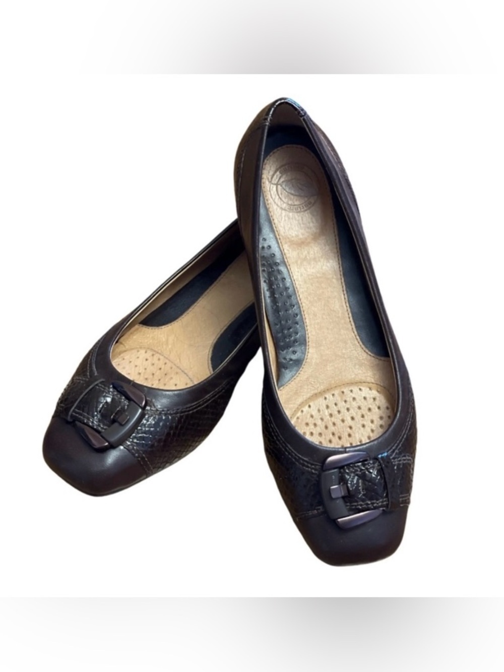 Nurture by Lamaze Dark Brown Buckle Comfort vintage Flats